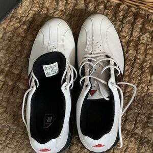 Adidas Women's White and Red Athletic Shoes